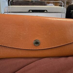 Michael Kors Orange Leather Envelope Wallet